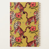 Fleur de tigre orange jaune Gros chat Personnalisé (Dos)