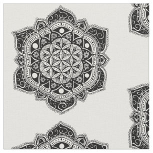 Fleur de tissu de mandala de la vie