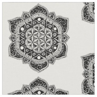 Fleur de tissu de mandala de la vie