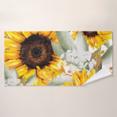 Fleur de tournesol Jaune Floral Rustique Automne F (Serviette de bain)
