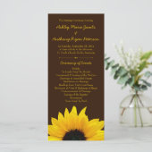 Fleur de tournesol jaune Programme de mariage Brow (Debout devant)