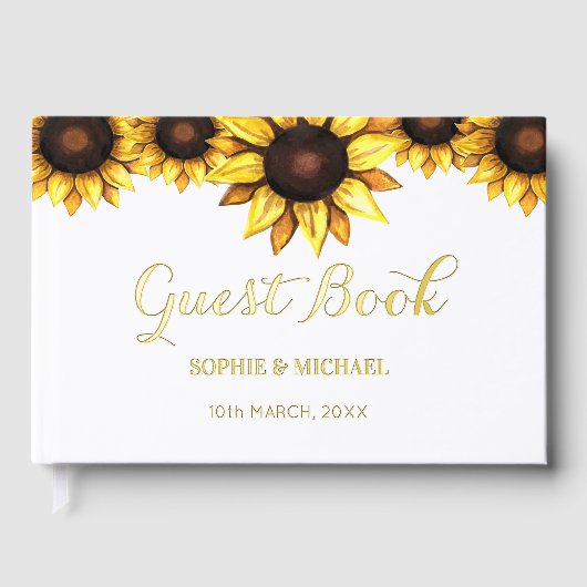 Fleur de tournesol mariage blanc (Recto)