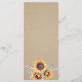 Fleur de tournesol | Menu floral (Dos)