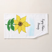 Fleur de tournesol violet Fleur rose (Serviette à main)