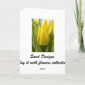 Fleur de tulipe jaune... carte de Pâques (Dos)
