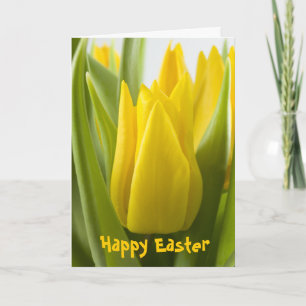 Fleur de tulipe jaune... carte de Pâques