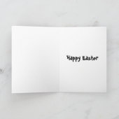 Fleur de tulipe jaune... carte de Pâques (Intérieur)