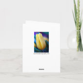 Fleur de tulipe jaune Carte de voeux (Dos)