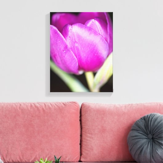 Fleur de tulipe violette Impression en toile (Insitu(Salon))
