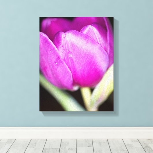 Fleur de tulipe violette Impression en toile (Insitu (Plancher de Bois))