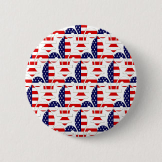 Fleur de USA Ronde Button 5,7 Cm