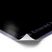 Fleur de vie Blanc sur Black Glossy Poster (Coin)