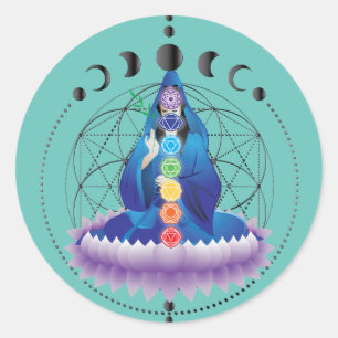 Fleur de vie chakra déesse v2 autocollant
