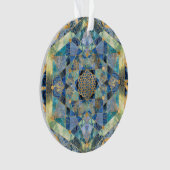 Fleur de vie dans l'ornement de marbre de la géomé (devant)