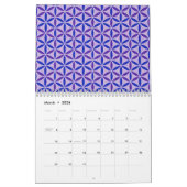Fleur de vie du calendrier - motif de timbre - BG  (Mar 2026)