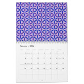 Fleur de vie du calendrier - motif de timbre - BG  (Feb 2026)