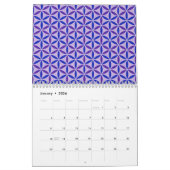 Fleur de vie du calendrier - motif de timbre - BG  (Jan 2026)