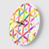 Fleur de vie Géométrie sacrée Design Horloge mural (Angle)