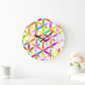 Fleur de vie Géométrie sacrée Design Horloge mural (Maison)