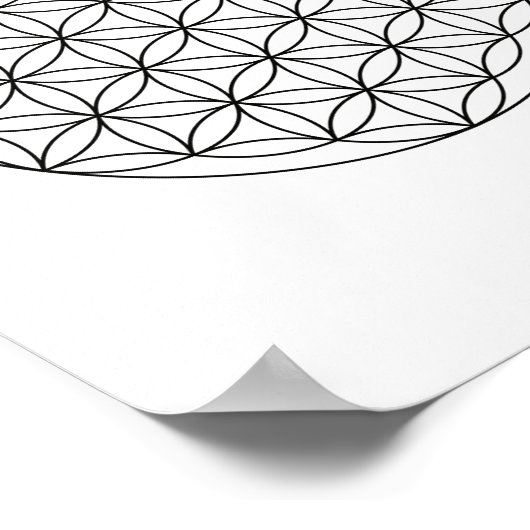 Fleur de vie Géométrie sacrée Poster d'art mural (Coin)