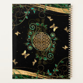 Fleur de vie - Malachite et papillons (Dos)