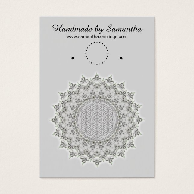 Fleur de vie - Mandala gris vert (Devant)