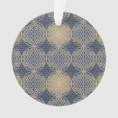 Fleur de vie - motif de timbre - sable bleu (devant)