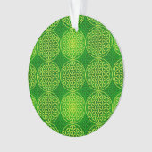 Fleur de vie - motif de timbre - vert (devant)