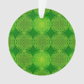 Fleur de vie - motif de timbre - vert (devant)