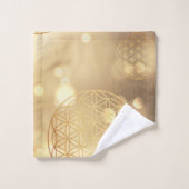 Fleur de vie or étincelle (Gant de toilette)