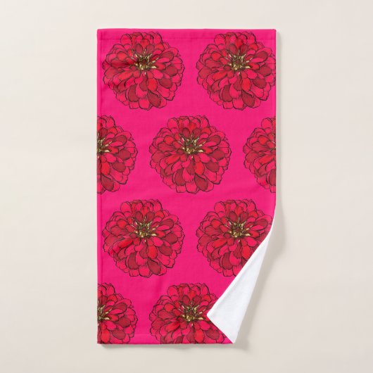 Fleur de Zinnia (Serviette à main)