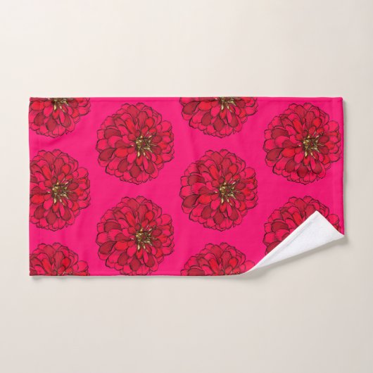Fleur de Zinnia (Serviette à main)