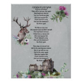 Fleur d'Écosse Lyrics Glossy Poster (Devant)