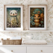 Fleur d'écureuil forestier | Impression du mur d'é