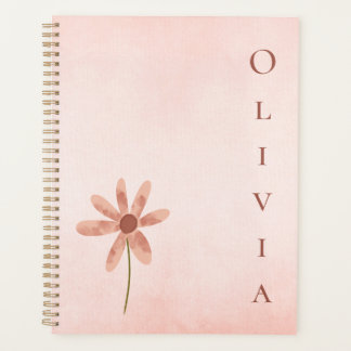 Fleur délicate aquarelle rose personnalisée