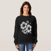 Fleur design femmes Sweatshirt de base. (Devant entier)