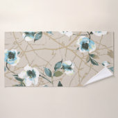fleur design motif textile illustration, art, patt (Serviette de bain)