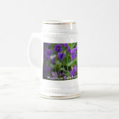 Fleur d'État du Wisconsin : Mug de violet de bois (Devant gauche)