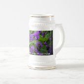 Fleur d'État du Wisconsin : Mug de violet de bois (Devant droit)