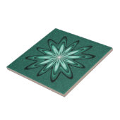 Fleur d'étoile de vert de mer sur le carreau de (Côté)
