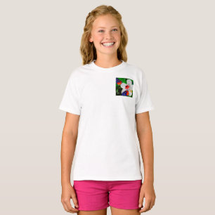 Fleur d'Hibiscus avec 2 T-shirt noir de base de ti