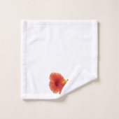 Fleur d'Hibiscus Orange Florale Tropicale (Gant de toilette)