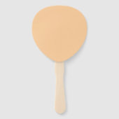 Fleur d'hibiscus orange sur un éventail à main (Dos)