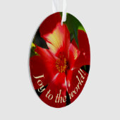 Fleur d'Hibiscus rouge au soleil (devant)