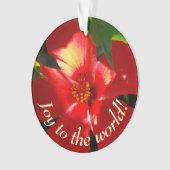 Fleur d'Hibiscus rouge au soleil (devant)