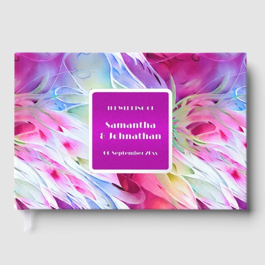 Fleur d'huile abstrait motif floral été mariage (Recto)