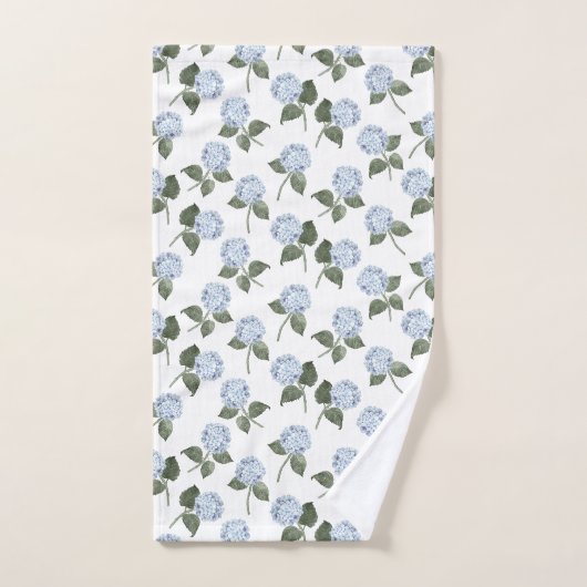 Fleur d'Hydrange Bleue  (Serviette à main)