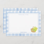 Fleur d'hydrangea à carreaux bleus Merci (Devant / Derrière)