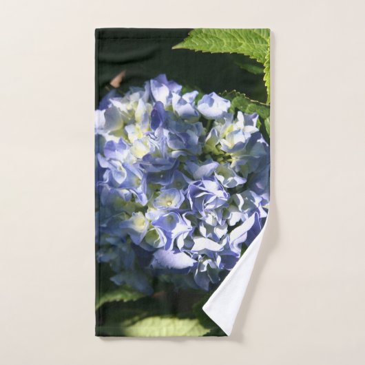 Fleur d'Hydrangée Bleue Lumière (Serviette à main)