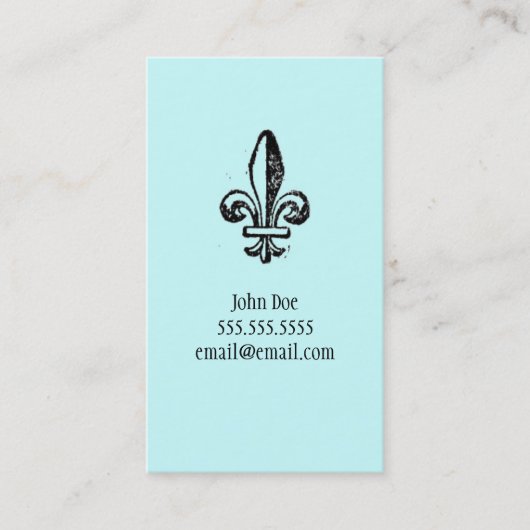 Fleur di lis Calling Card Contactkaartje (Voorkant)